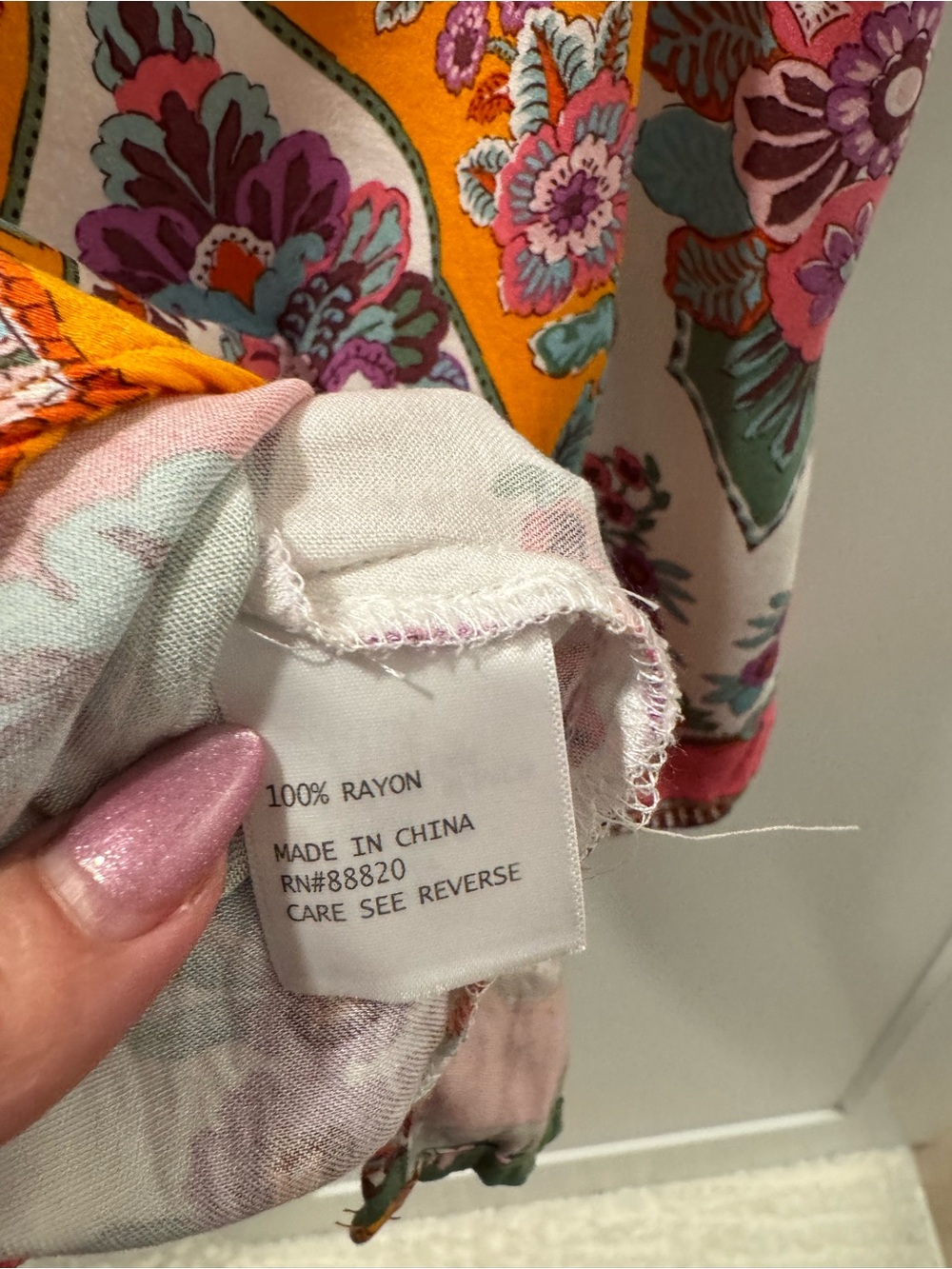 Rachel Zoe Pink, Yellow & Green Paisley-Print Spaghetti Strap Camisole XS - Picture 5 of 5